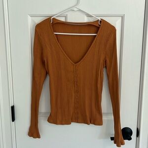 ANTHROPOLOGIE: burnt orange blouse